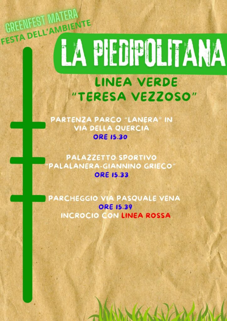 Domenica 20 ottobre la prima “Green Fest – Festa dell’ambiente” a Matera.