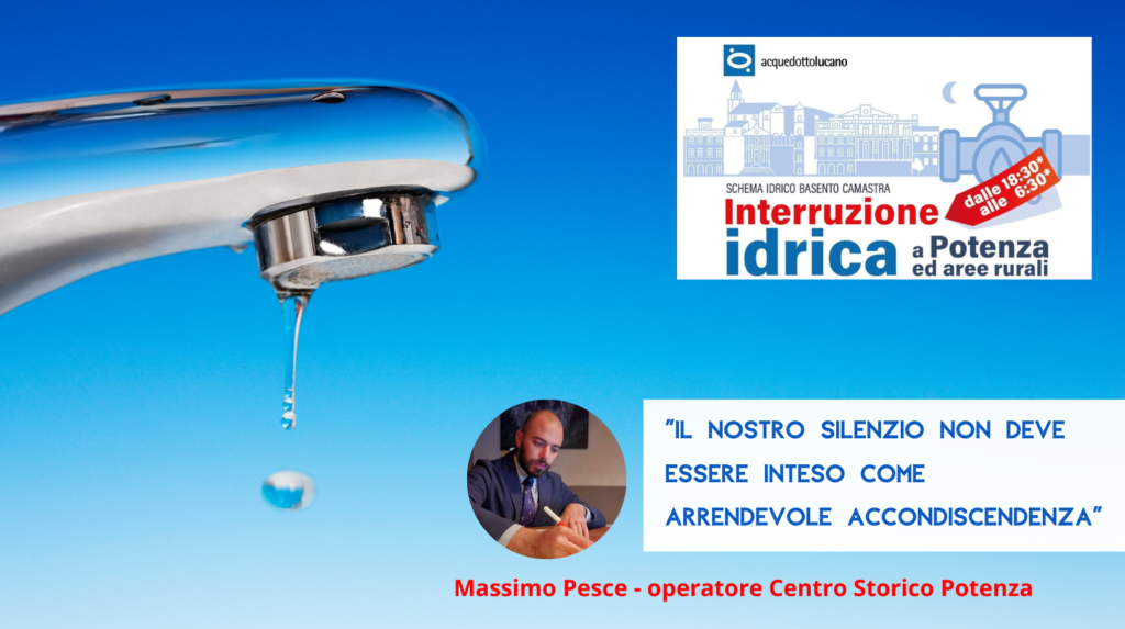 Crisi idrica a Potenza, la lettera di un imprenditore del centro storico