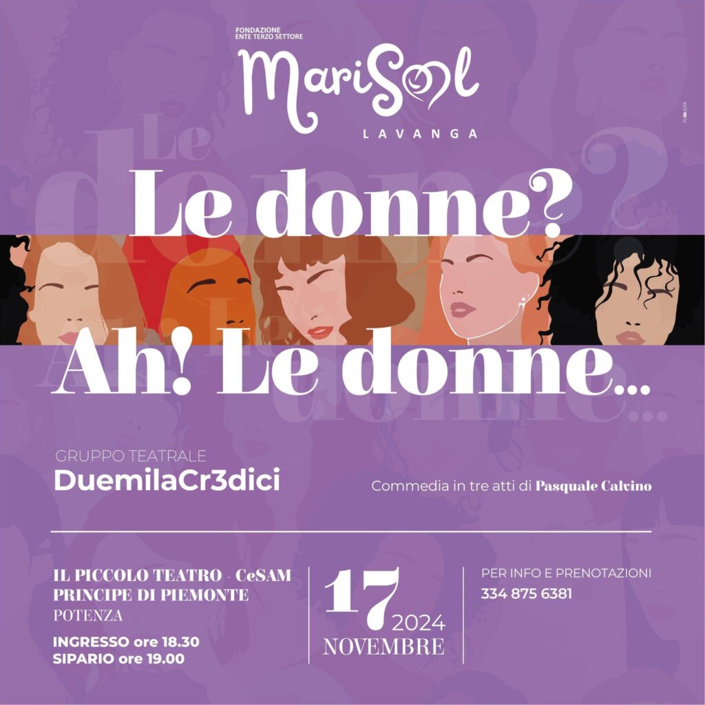 Al Piccolo Teatro CeSAM lo spettacolo “Le Donne Ah! Le Donne” del Gruppo Teatrale DuemilaCr3dici