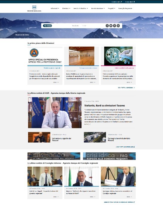 E’ online il nuovo portale della Regione Basilicata