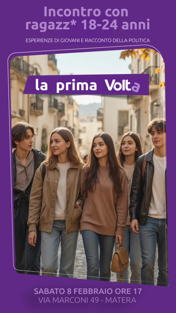 LA PRIMA VOLTA: SABATO 8 FEBBRAIO INCONTRO CON I RAGAZZI TRA I 18 E 24 ANNI