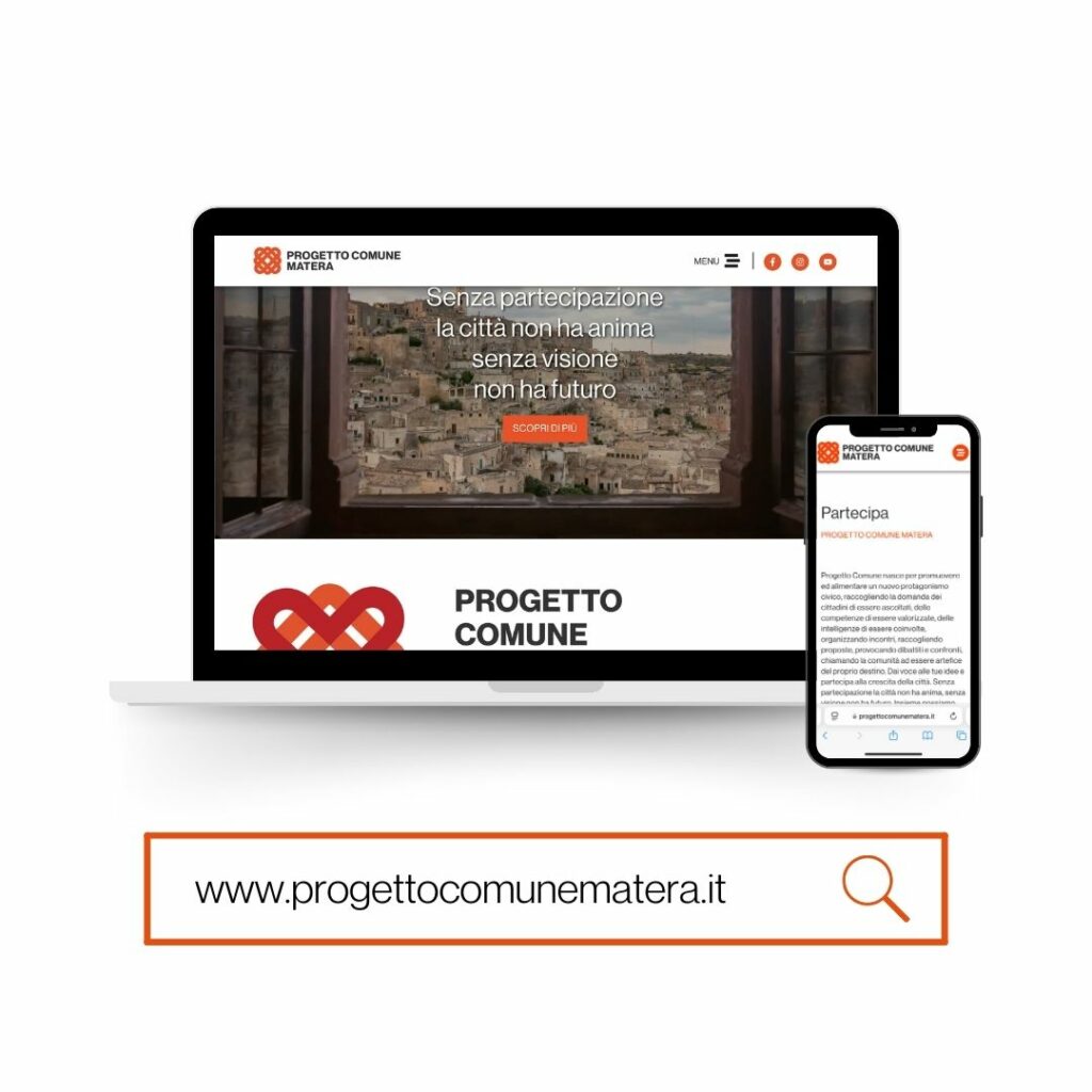 È online il nuovo sito di Progetto Comune Matera: uno spazio digitale per favorire il dialogo, la partecipazione e la condivisione