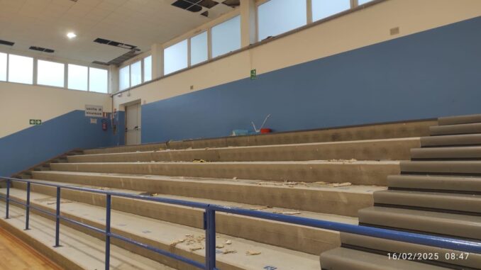 infriltrazioni palazzetto dello sport via Lanera_Matera