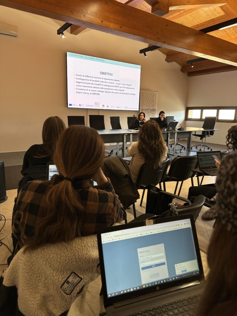 Progetto “Airfare”, concluso il percorso di formazione sulla digitalizzazione e catalogazione dei prodotti culturali e creativi