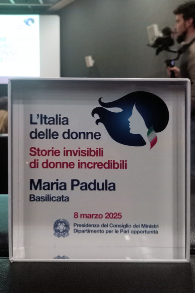 Premiazione dell'Università di Basilicata al MAXXI di Roma per la biografia di Maria Padula