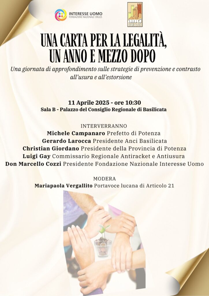 Una carta per la legalità, un anno e mezzo dopo legalità