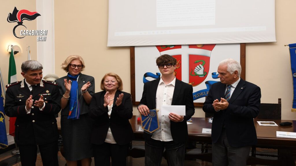 BARI. PREMIO ANNUALE “MARIO LA PESA” DEL ROTARY CLUB BARI/SUD, EDIZIONE 2025, RISERVATO AGLI ORFANI DELL’ARMA DEI CARABINIERI.