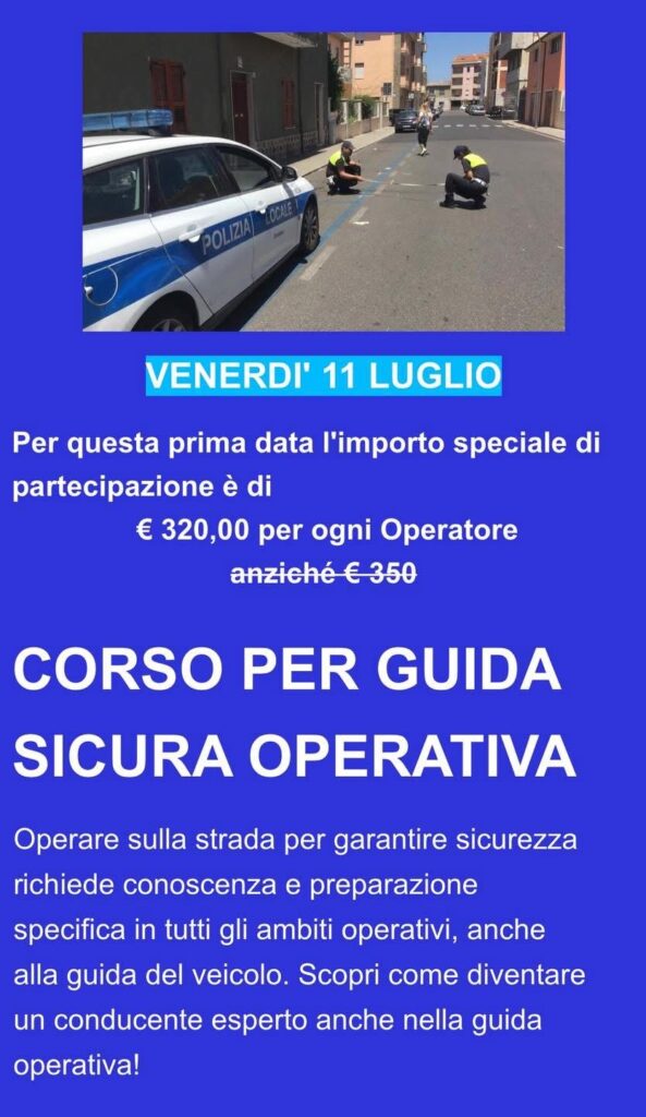 CORSO DI GUIDA SICURA A GINOSA! corso